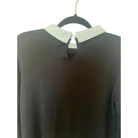 ADRIANNA PAPELL WOMENS WOVEN HEM CROP TWO FOR ONE SWEATER - Picture 6 of 15